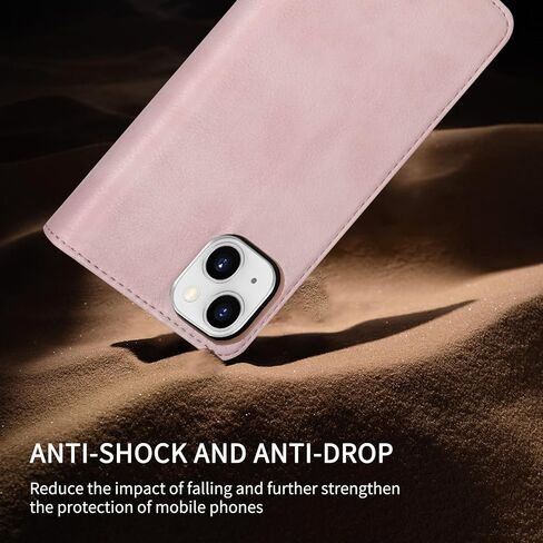 Compatible with iPhone 14 Pro Max Wallet Case with RFID Blocking Card Slots Closure Protective PU Leather Stand Phone Cover for iPhone 14 Pro Max Case Wallet(6.7 inch-Pink) in Kuwait