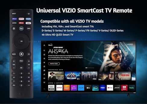 OEM Replacement Remote Control XRT140 for All VIZIO Smartcast D/E/M/P/V/PX Series Smart TVs (HBO/Netflix/PrimeVideo/Pluto/iHeart/Crackle) in Kuwait