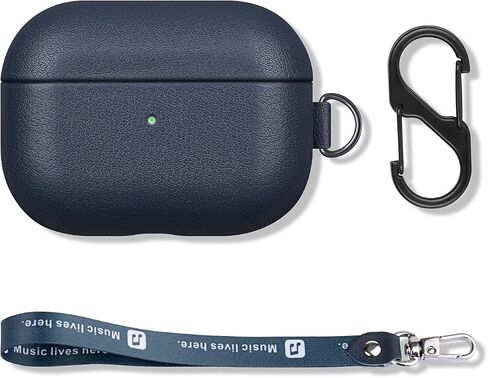 Airpods Portable Pro Case مع حزام سلسلة المفاتيح وحمل مقطع ، وغطاء Airpods Pro Cover الكامل للحبوب مع تصميم بطانة الألياف الدقيقة الواقية - بني in Saudi Arabia