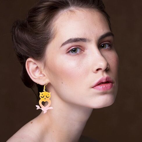 4PCS Animal Earring Silicone Molds Jewelry Resin Mold with Hole Bear Owl Wild Animal Sea Animal Earring Epoxy Mold Jewelry Molds for DIY Earring Pendant Keychain Jewelry Making (Earring Mold) in Saudi Arabia
