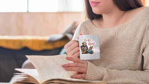 Book Cat Stickers for Kindle and Laptop Decals | Perfect Gifts and Accessories | Ideal for Book Lovers, Featuring Coffee,Cat,Books in Kuwait