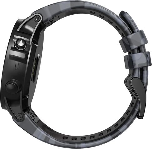 ANCOOL Compatible with Fenix 7X Bands,26mm Silicone Watchbands Replacement for Fenix 5X/Fenix 5X Plus/Fenix 6X/Fenix 6X Pro/Tactix Delta/Descent Mk2i Smartwatches(Camouflage Green) in Kuwait