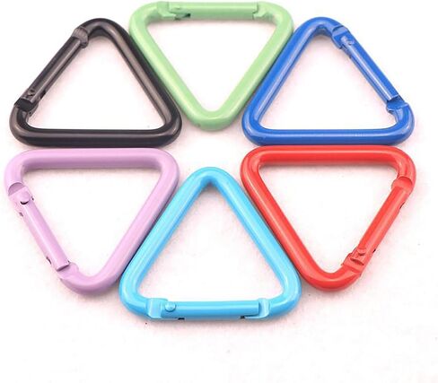 ABCOOL 12PCS Heart Star Triangle Shape Keychain Clips Mini Small Carabiner - Aluminum Durable Quick Release Auto Locking D-Shape Spring Loaded Clip for for Home Rv Camping Fishing Hiking Traveling in Kuwait