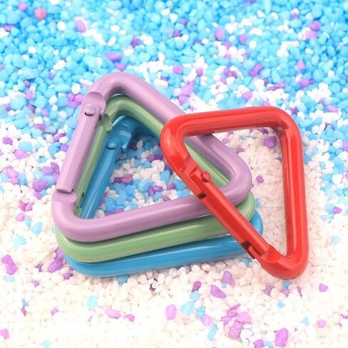 ABCOOL 12PCS Heart Star Triangle Shape Keychain Clips Mini Small Carabiner - Aluminum Durable Quick Release Auto Locking D-Shape Spring Loaded Clip for for Home Rv Camping Fishing Hiking Traveling in Kuwait