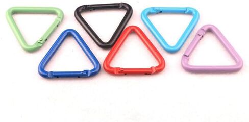 ABCOOL 12PCS Heart Star Triangle Shape Keychain Clips Mini Small Carabiner - Aluminum Durable Quick Release Auto Locking D-Shape Spring Loaded Clip for for Home Rv Camping Fishing Hiking Traveling in Kuwait