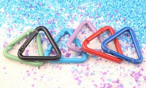 ABCOOL 12PCS Heart Star Triangle Shape Keychain Clips Mini Small Carabiner - Aluminum Durable Quick Release Auto Locking D-Shape Spring Loaded Clip for for Home Rv Camping Fishing Hiking Traveling in Kuwait