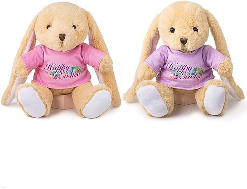 Easter Bunny Rabbit Stuffed Animal Plush Toy 10 inches Best Gifts for Babies Kids Boys Girls (Pink) in Saudi Arabia