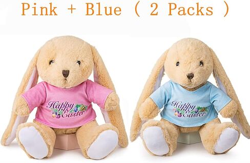 Easter Bunny Rabbit Stuffed Animal Plush Toy 10 inches Best Gifts for Babies Kids Boys Girls (Pink) in Saudi Arabia