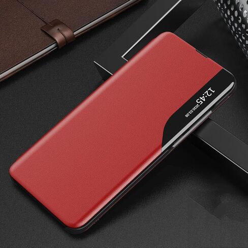 Case for Samsung Galaxy A71, Galaxy A71 Case Clear View Leather with Kickstand Magnetic Flip Phone Case Women Men Shockproof Protective Cover for Samsung Galaxy A71 4G / 5G,Windows Orange in Kuwait