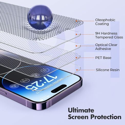 UNBREAKcable 3-Pack Screen Protector for iPhone 11 Pro/iPhone XS/iPhone X, Double Shatterproof Tempered Glass [Easy Installation Frame] [9H Hardness] [HD Clear] [Case Friendly] for iPhone 5.8 inch in Saudi Arabia