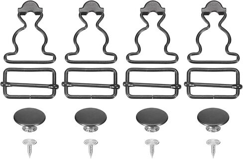 uxcell Overall Buckles, Metal Suspender Replacement Buckles for Cotton Jacket Jeans in Saudi Arabia