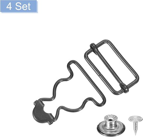 uxcell Overall Buckles, Metal Suspender Replacement Buckles for Cotton Jacket Jeans in Saudi Arabia
