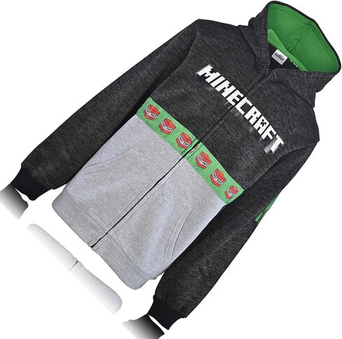 Minecraft Boys Video Game Hoodie - Black and Green Creeper Face - Official Sweatshirt in Kuwait