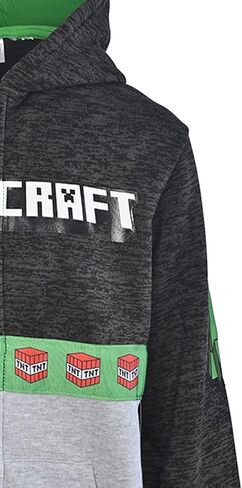 Minecraft Boys Video Game Hoodie - Black and Green Creeper Face - Official Sweatshirt in Kuwait