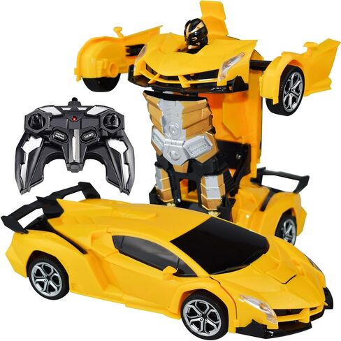 Remote Control Car Transform Robot Car, One Click Deformation, 2.4Ghz Anti-Jamming, 360 Degree Rotation Drift, Christmas Birthday Gift Toys for 3,4,5,6,7,8 Years Old Boys Girls (Frosted red) in Saudi Arabia