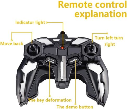 Remote Control Car Transform Robot Car, One Click Deformation, 2.4Ghz Anti-Jamming, 360 Degree Rotation Drift, Christmas Birthday Gift Toys for 3,4,5,6,7,8 Years Old Boys Girls (Frosted red) in Saudi Arabia
