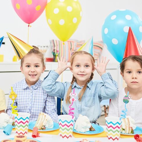 24pcs حزب عيد الفصح Straw Easter Chicks Easter Eggs Easter Bunny Party Supplies Drinking for Easter Party Party Favors Goodie Bag Stuffers (عيد الفصح) in Kuwait