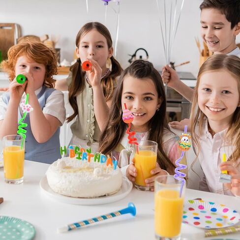 24pcs حزب عيد الفصح Straw Easter Chicks Easter Eggs Easter Bunny Party Supplies Drinking for Easter Party Party Favors Goodie Bag Stuffers (عيد الفصح) in Kuwait