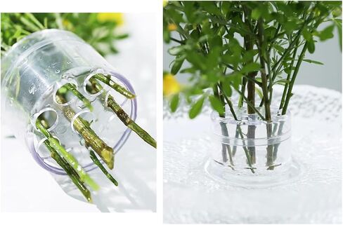 Jekewin Spiral Ikebana Stem Holder for Flowers Vases DIY Bouquet Twister Flower Arrangement Holder S,L,Transparent (S-Transparent) in Saudi Arabia