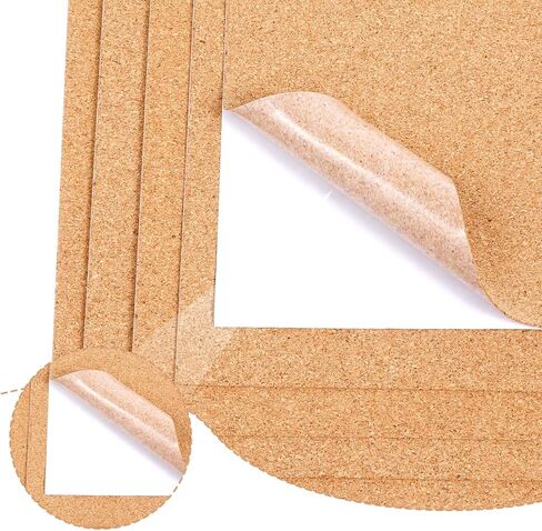 9 PCS Cork Sheets Cork Packing for Coasters Closts with inting -acting play shot plash plads with sticky for Office School Home Diarys (11.81 × 8.26 × 0.04inches) in Kuwait