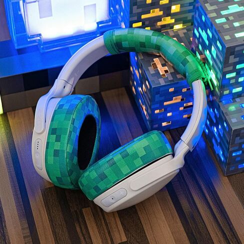 Geekria QuickFit Replacement Ear Pads for Skullcandy Crusher Wireless Crusher Evo Crusher ANC Hesh 3 Headphones Ear Cushions, Headset Earpads, Ear Cups Cover Repair Parts (Green) in Kuwait