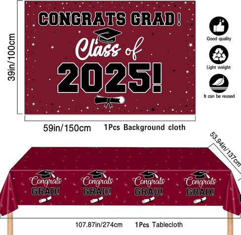 Graduation Decorations 2025, Black and Gold Congrats Party Decor Set include Banner Class of 2025 Backdrop Tablecloth Balloons Honeycomb Streamers Kit, Complete Party Supplies for College Celebrations in Saudi Arabia