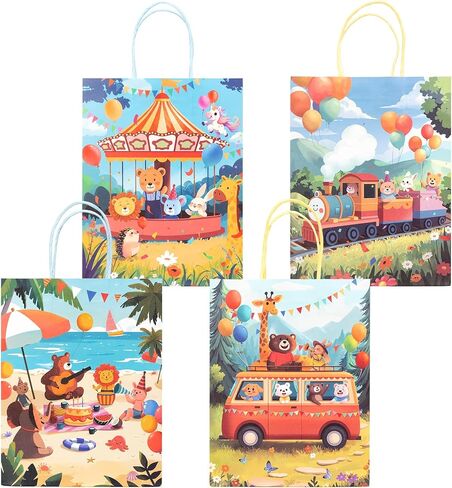 أكياس هدايا لعبة Kauai Sun 16PCS ، أربعة تصميمات فريدة من نوعها حقائب جيدة للبنين فتيات الأطفال ، والألعاب. in Kuwait