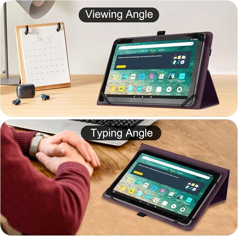 Universal 9-10.1 Inch Tablet Case, Universal case for 10.1 Inch Android Tablet,Protective Folio Stand Android Case for 9 10 10.1 10.2 10.5 Inch Tablet with Hand Strap and Cards Slots,Black in Kuwait