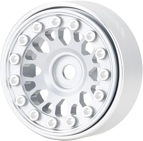 4PCS Aluminum 1.0 Inch Beadlock Wheels Hubs for 1/24 Axial SCX24 AX24 FCX24 TRAXXAS TRX4M Redcat Ascent-18 1/18 HPI Venture18 RC Crawler Car Upgrades,Chrome in Saudi Arabia