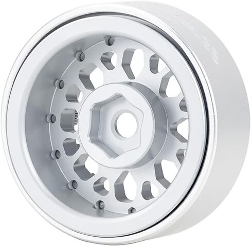 4PCS Aluminum 1.0 Inch Beadlock Wheels Hubs for 1/24 Axial SCX24 AX24 FCX24 TRAXXAS TRX4M Redcat Ascent-18 1/18 HPI Venture18 RC Crawler Car Upgrades,Chrome in Saudi Arabia