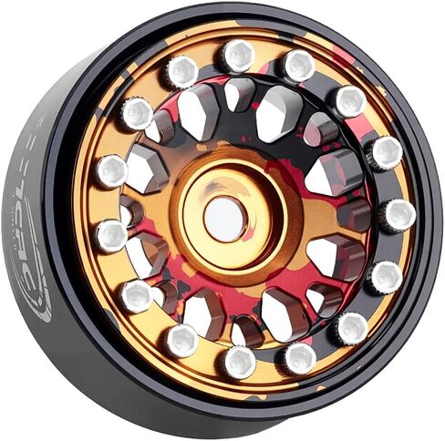4PCS Aluminum 1.0 Inch Beadlock Wheels Hubs for 1/24 Axial SCX24 AX24 FCX24 TRAXXAS TRX4M Redcat Ascent-18 1/18 HPI Venture18 RC Crawler Car Upgrades,Chrome in Saudi Arabia