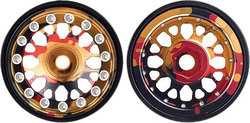 4PCS Aluminum 1.0 Inch Beadlock Wheels Hubs for 1/24 Axial SCX24 AX24 FCX24 TRAXXAS TRX4M Redcat Ascent-18 1/18 HPI Venture18 RC Crawler Car Upgrades,Chrome in Saudi Arabia