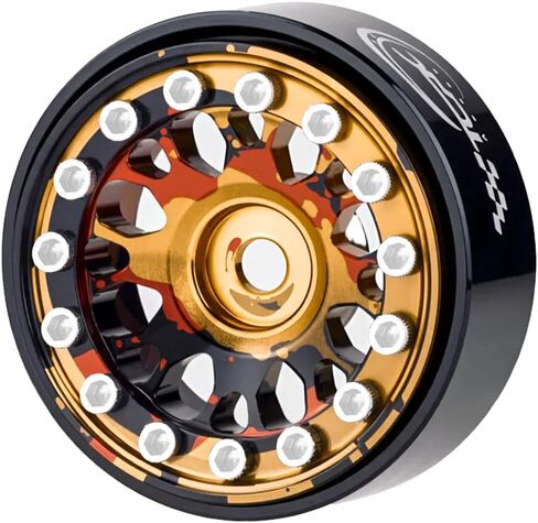 4PCS Aluminum 1.0 Inch Beadlock Wheels Hubs for 1/24 Axial SCX24 AX24 FCX24 TRAXXAS TRX4M Redcat Ascent-18 1/18 HPI Venture18 RC Crawler Car Upgrades,Chrome in Saudi Arabia