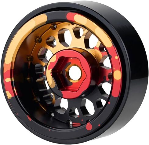 4PCS Aluminum 1.0 Inch Beadlock Wheels Hubs for 1/24 Axial SCX24 AX24 FCX24 TRAXXAS TRX4M Redcat Ascent-18 1/18 HPI Venture18 RC Crawler Car Upgrades,Chrome in Saudi Arabia