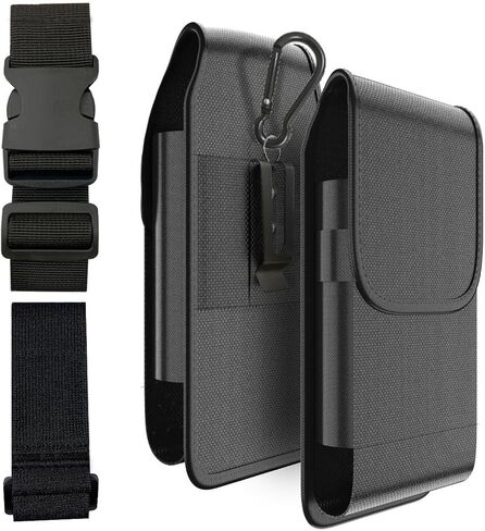 Cell Phone Pouch Holster Case with Nylon Belt Clip Armband, for Samsung Galaxy S23 S22 S21 S20 S10 S9 S8 A01 A10e S10e J7 J7v J7 Perx/Prime/Pro/Star/Crown in Saudi Arabia