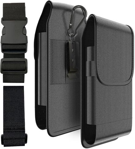 Cell Phone Pouch Holster Case with Nylon Belt Clip Armband, for Samsung Galaxy S23 S22 S21 S20 S10 S9 S8 A01 A10e S10e J7 J7v J7 Perx/Prime/Pro/Star/Crown in Saudi Arabia