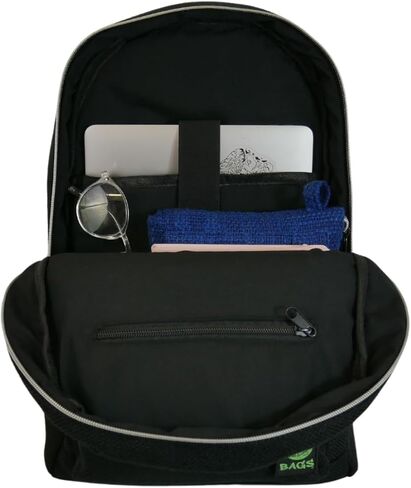 DIME BAGS - Study Buddy, Water-Resistant Backpack, 15-inch Padded Laptop Compartment (Black) in Saudi Arabia