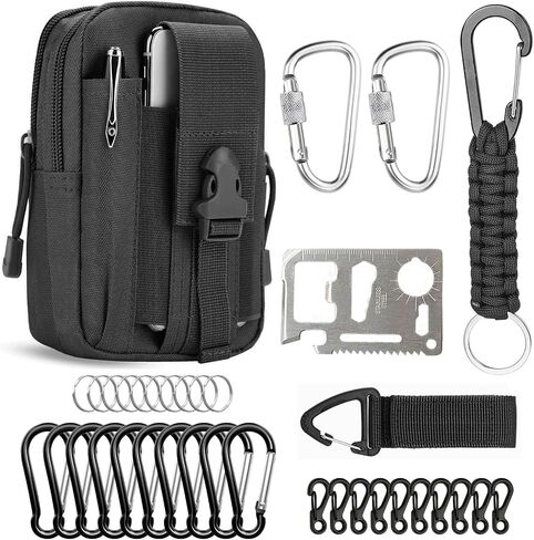 Tactical Pouches Molle Backpack Accessories - Small Tactical Pouch with Mini Survival Kit for Camping Hiking Gadget for Men in Saudi Arabia
