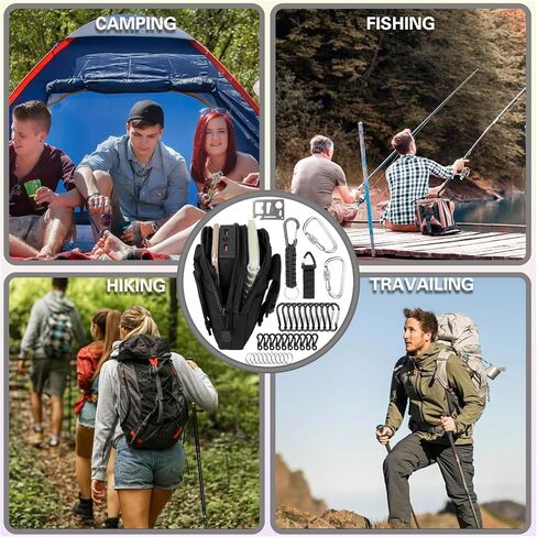 Tactical Pouches Molle Backpack Accessories - Small Tactical Pouch with Mini Survival Kit for Camping Hiking Gadget for Men in Saudi Arabia