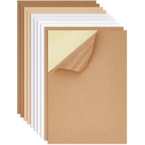 AHANDMAKER 40 PCS 5 ألوان أوراق ملصقات قابلة للطباعة لطابعة النبر 8.26 "x11.8" ورقة الطابعة غير اللامعة ورقة ملصقات ملصقات غير لامع للليزر وخطوط النبر