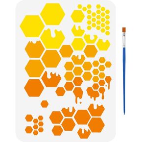 Stinginspire Wolf Stencil مع فرشاة الطلاء 11.7x7.9 بوصة واقعية الذئب الاستنسل الذئب نمط الاستنسل القابل لإعادة الاستخدام للذئب اللوحة استنسل مواضيع حيوان الذئ