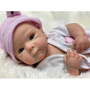 12 inch Full Solid Silicone Baby Doll Girl Lifelike Reborn Baby Dolls Realistic Newborn Dolls That Look Like Real Life Babies