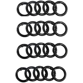20pcs/lot spring o rings ، metal o clips key -chain clips 25mm trigger spring keyrings buckle clip snap clip spring clasp diy jewelry