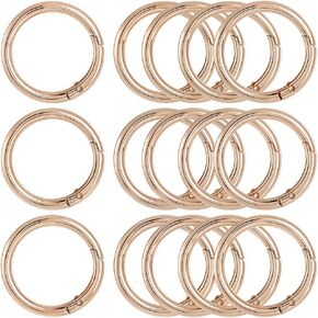 1 مربع 10pcs 40mm الذهب الربيع o حلقة مقطع مفتاح السلسلة O Rings Round Carabiner Clip Snap Key Ring Buckle Hook Zinc Alloy Trigger Orings O Rings for Diy Keychains Pres