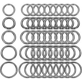 uxcell o حلقة زحمة سبيكة الزنك فتح مقاطع مقاطع O-Rings for الحرف Keyrings الأشرطة أحزمة الملحقات DIY