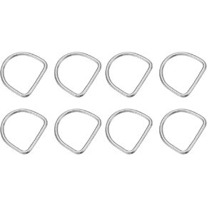 PATIKIL Metal D-Rings, 304 Stainless Steel D Ring Welded Solid Dee Rings DIY Accessories for Sewing Dog Collars