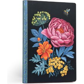 eeBoo Piece & Love: Abundant Bouquet Gilded Journal - Hardcover Adult Diary Book, Journaling & Sketching, 112 Dotted & Lined Pgs, 81lb Acid-Free Paper