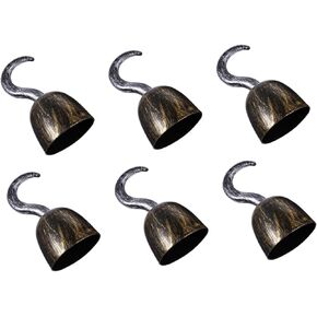 Cabilock 6pcs Pirate Hook Toy Assume Compansory Captain Hook Party Party Supplies Hook Kids Action Action Figure Actions Pirate Hooks Toys Childr