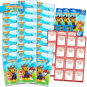 PAW PAW PARTOL Party Supplies Bundle Success Bundle - 24 PAW PAW PATROL MINI COSTIVE CONTICAL BOOKS للمدرسة ، الملصقات | تفضل حفلة الأطفال