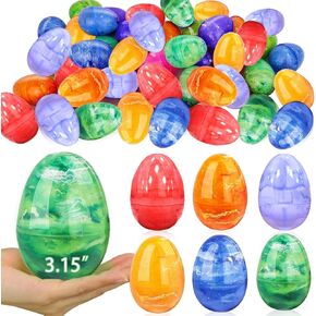 Turnmeon 72 PCS 3.15 "Galaxy كبير بيض عيد الفصح ، بلاستيك فارغ فارغ قابل للملء ، وصيد بيض عيد الفصح ، حشوات سلة عيد الفصح ، خدمة عيد الفصح ، لوازم جائزة الفصول الدراسية
